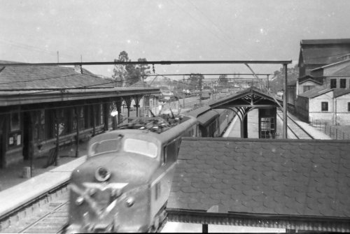 Antiga estação de trem da Barra Funda nos anos 50. Foto de Marcello Talamo