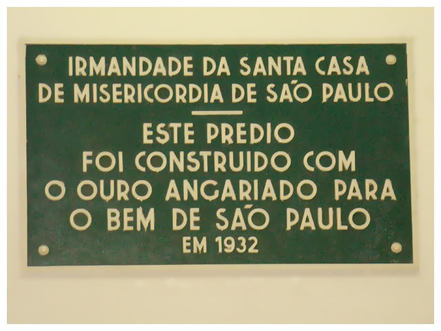 Placa - Ouro Para o Bem de São Paulo