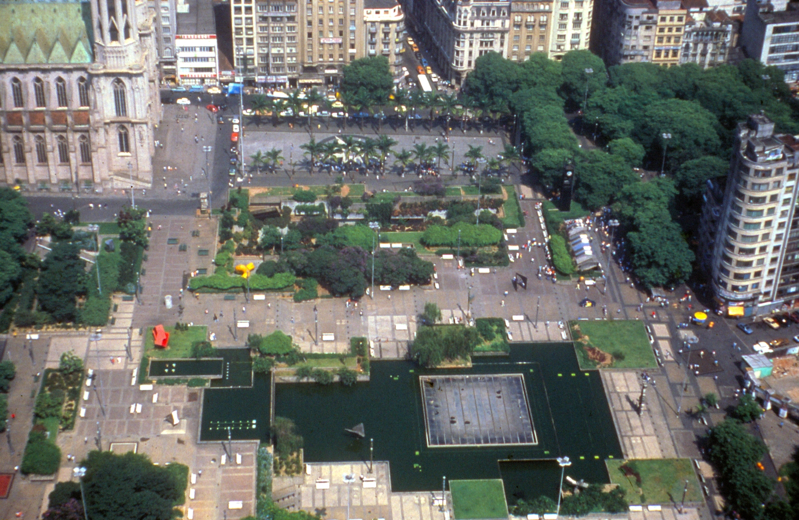 Vista aérea da Praça da Sé 