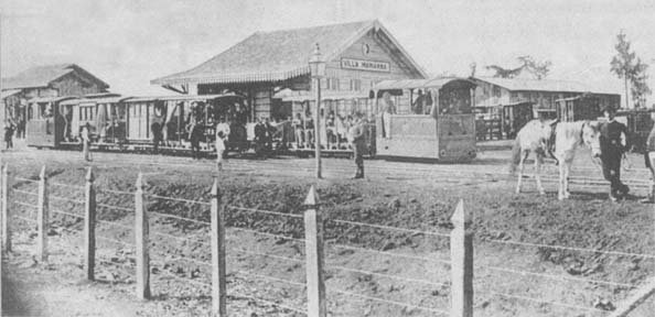 Estação Vila Mariana do Tramway de Santo Amaro em 1890.