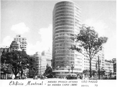 Edifício Montreal em um cartão postal