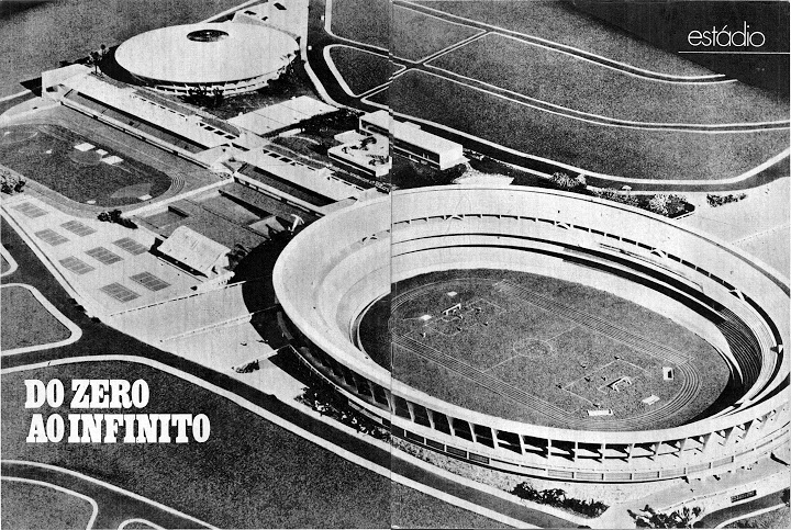 Maquete original do estádio do Morumbi. Essa foto é de 1971 e da Revista Grandes Clubes Brasileiros